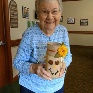 Resident Holding Up Craft Project